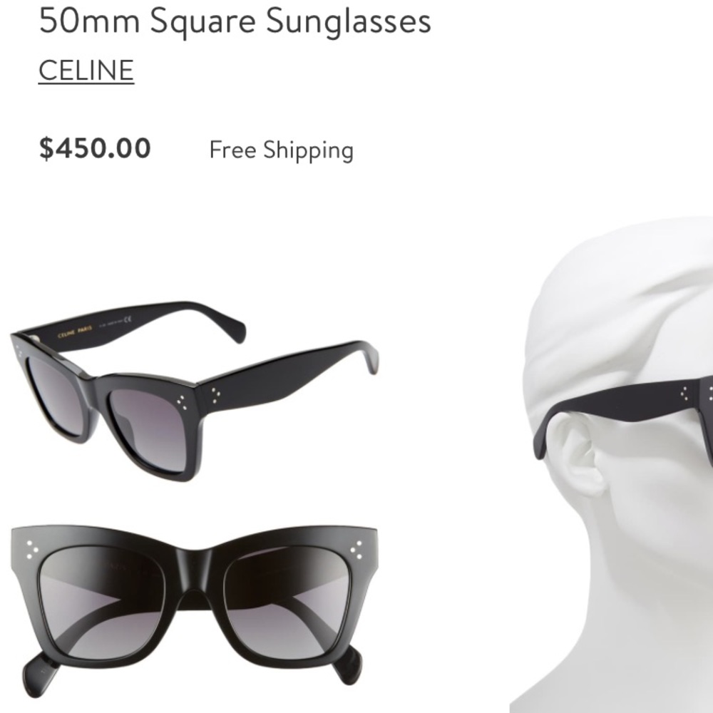Black CELINE cat eye sunglasses